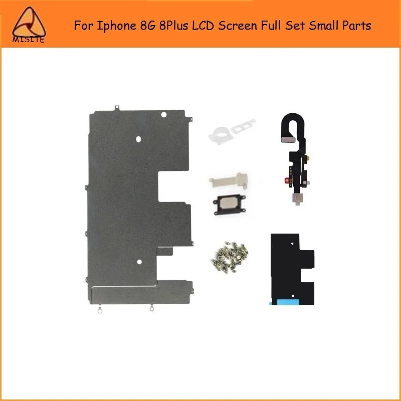 10Pcs For i Phone 8 Plus 8P LCD Screen Full Set Small Spare Parts Flex+Front Camera+Ear speaker Flex+LCD Metal Shield Backplate
10Pcs For i Phone 8 Plus 8P LCD Screen Full Set Small Spare Parts Flex+Front Camera+Ear speaker Flex+LCD Metal Shield Backplate