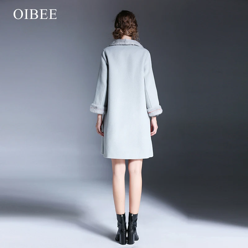 OIBEE 2019 Women Autumn& Winter New Arrival Woolen Medium-long Collar Loose Diamond Women Jacket
OIBEE 2019 Women Autumn& Winter New Arrival Woolen Medium-long Collar Loose Diamond Women Jacket