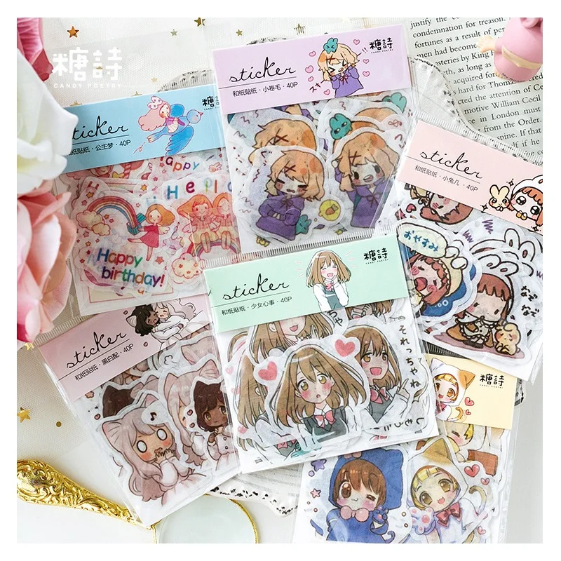 40 Pcs/Set Beautiful Young Girls Series Paper Sticker Cartoon Decorative DIY Scrapbooking Stick Label Diary Stationery
40 Pcs/Set Beautiful Young Girls Series Paper Sticker Cartoon Decorative DIY Scrapbooking Stick Label Diary Stationery