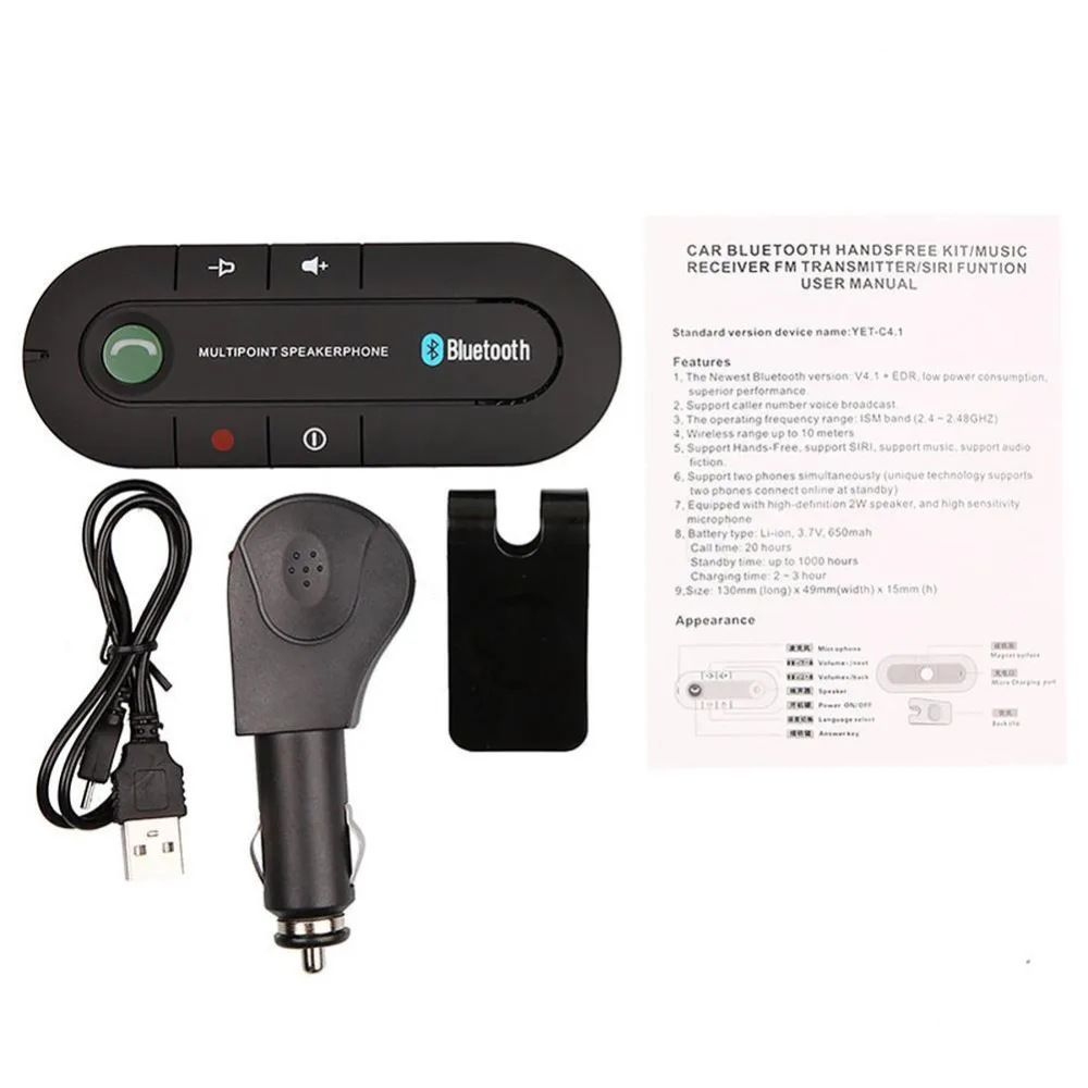 100% Genuin Handsfree Car Music Receiver Universal Streaming Wireless Auto AUX Audio Multipoint Speakerphone Kit | Автомобили и
