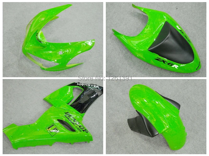 Injection Free custom fairing kit FOR KAWASAKI NINJA ZX 6R 636 05 06 ZX-6R 05-06 ZX6R 2005 2006 ZX 6R 05 06 fairings Green BLK
Injection Free custom fairing kit FOR KAWASAKI NINJA ZX 6R 636 05 06 ZX-6R 05-06 ZX6R 2005 2006 ZX 6R 05 06 fairings Green BLK