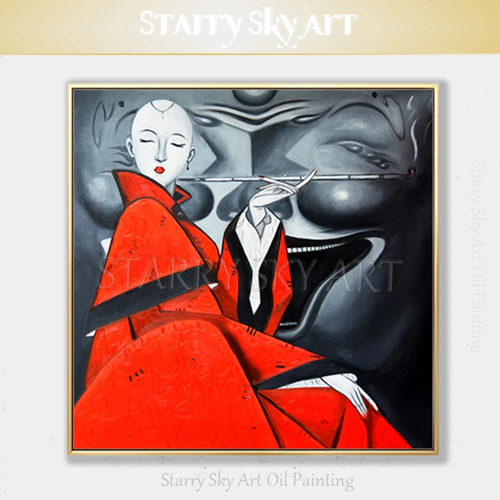 Professional Artist Hand-painted High Quality Special Lady Smoking Oil Painting on Canvas Handmade Lady Portrait Oil Painting
Professional Artist Hand-painted High Quality Special Lady Smoking Oil Painting on Canvas Handmade Lady Portrait Oil Painting