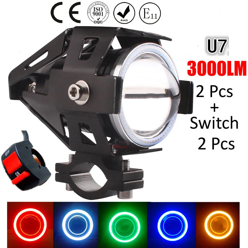 2PCS 125W 12V Motorcycle Headlight 3000LM moto spotlight U7 LED chip auxiliary Driving car Fog light Spot Head Lights Lamp
2PCS 125W 12V Motorcycle Headlight 3000LM moto spotlight U7 LED chip auxiliary Driving car Fog light Spot Head Lights Lamp