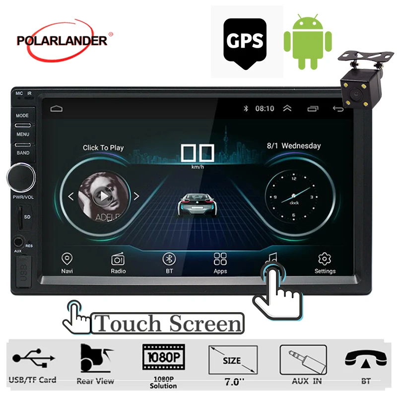 Audio Player Autoradio Bluetooth USB SD Car Multimedia Player Car Radio Stereo Touch screen 7'' Android 2din GPS Navigation
Audio Player Autoradio Bluetooth USB SD Car Multimedia Player Car Radio Stereo Touch screen 7'' Android 2din GPS Navigation