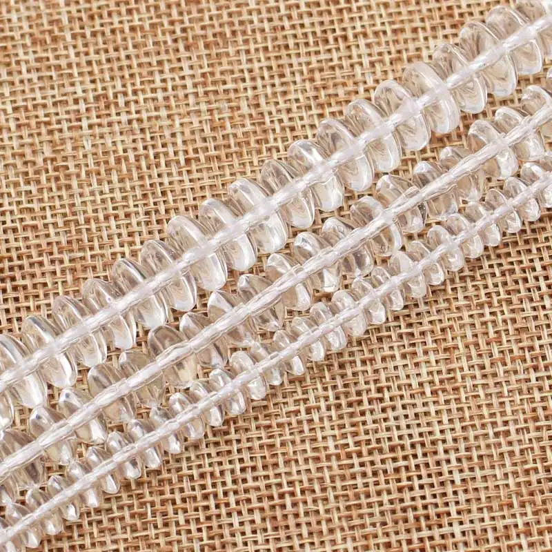 Wholesale White Clear Quartz 4-9mm Rondelle Beads15"/38cm BeadsFor DIY Jewelry Making !We provide mixed wholesale for all items!
Wholesale White Clear Quartz 4-9mm Rondelle Beads15"/38cm BeadsFor DIY Jewelry Making !We provide mixed wholesale for all items!