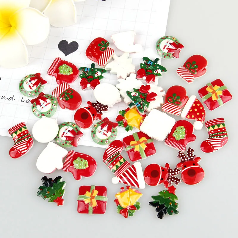 30pcs Mix Designs Resin Flatback Cabochon Christmas Miniature Art Supply Christmas Decorations for Home
30pcs Mix Designs Resin Flatback Cabochon Christmas Miniature Art Supply Christmas Decorations for Home