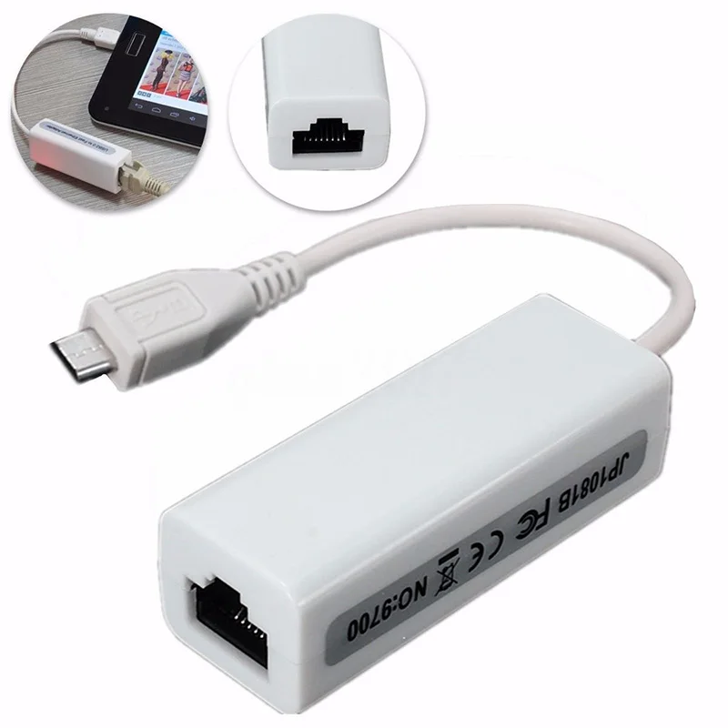 Micro USB 2.0 5P to RJ45 Networks Lan Ethernet Cable Converter Adapter for Tablet PC New Arrival
Micro USB 2.0 5P to RJ45 Networks Lan Ethernet Cable Converter Adapter for Tablet PC New Arrival