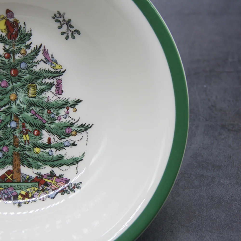 1 Pcs 8 inch Christmas Tree Bowl Tableware salad bowl Cold dish mixing Dessert vegetable kitchenware Tool | Дом и сад