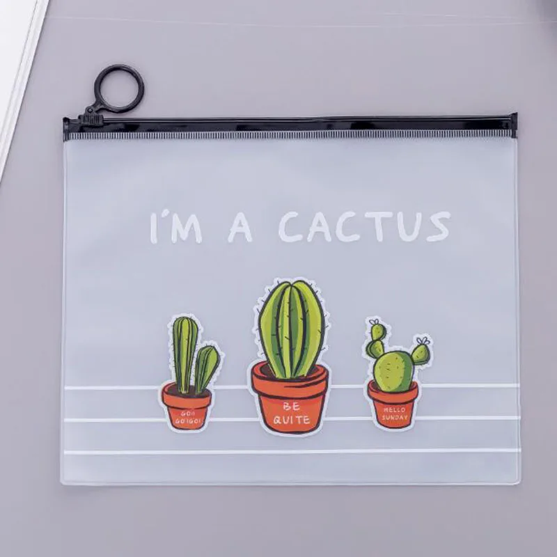 Cute Cactus Pattern Ring Zipper Pencil Case Student Office Stationery Storage Bag File Bag Pen Case PVC Ticket Bag The Office
Cute Cactus Pattern Ring Zipper Pencil Case Student Office Stationery Storage Bag File Bag Pen Case PVC Ticket Bag The Office