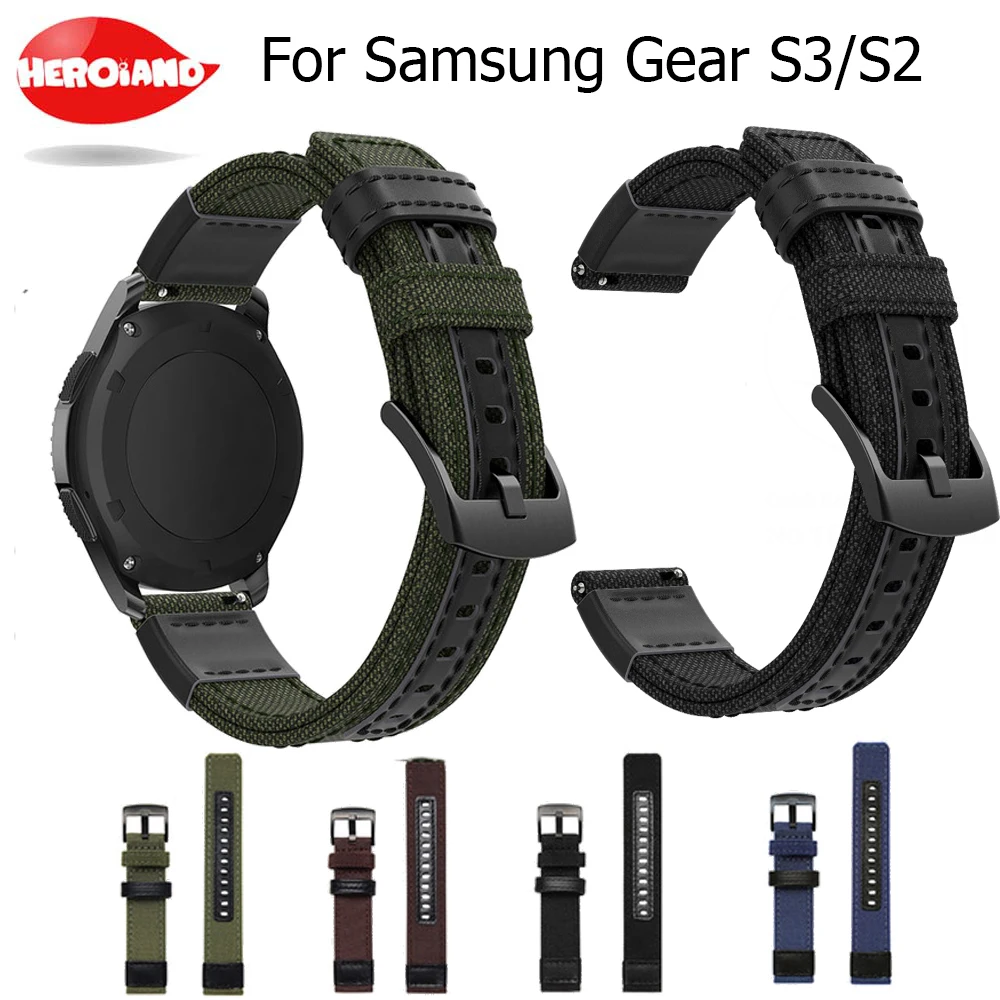Quick install Watch Band For Samsung Galaxy Watch 42/46 mm Army Style Nylon and Leather Straps For Samsung Gear S3 S2 Watch
Quick install Watch Band For Samsung Galaxy Watch 42/46 mm Army Style Nylon and Leather Straps For Samsung Gear S3 S2 Watch