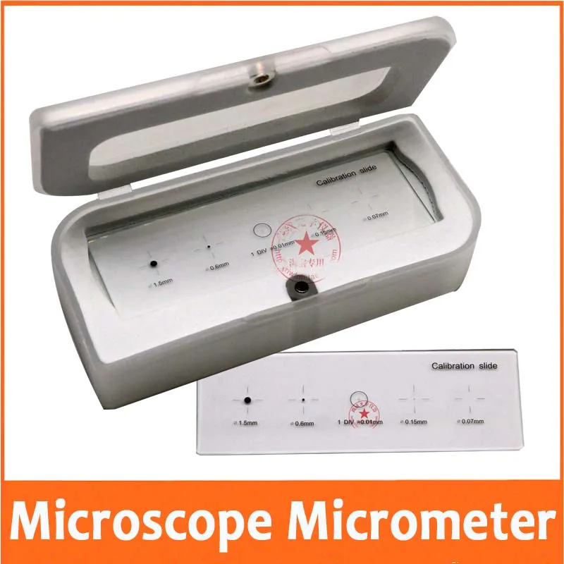 1.5mm 0.6mm 0.01mm 0.15mm 0.07mm Microscope Stage Lens Micrometer Glass slide Measuring Glass Micrometer Calibration Ruler
1.5mm 0.6mm 0.01mm 0.15mm 0.07mm Microscope Stage Lens Micrometer Glass slide Measuring Glass Micrometer Calibration Ruler
