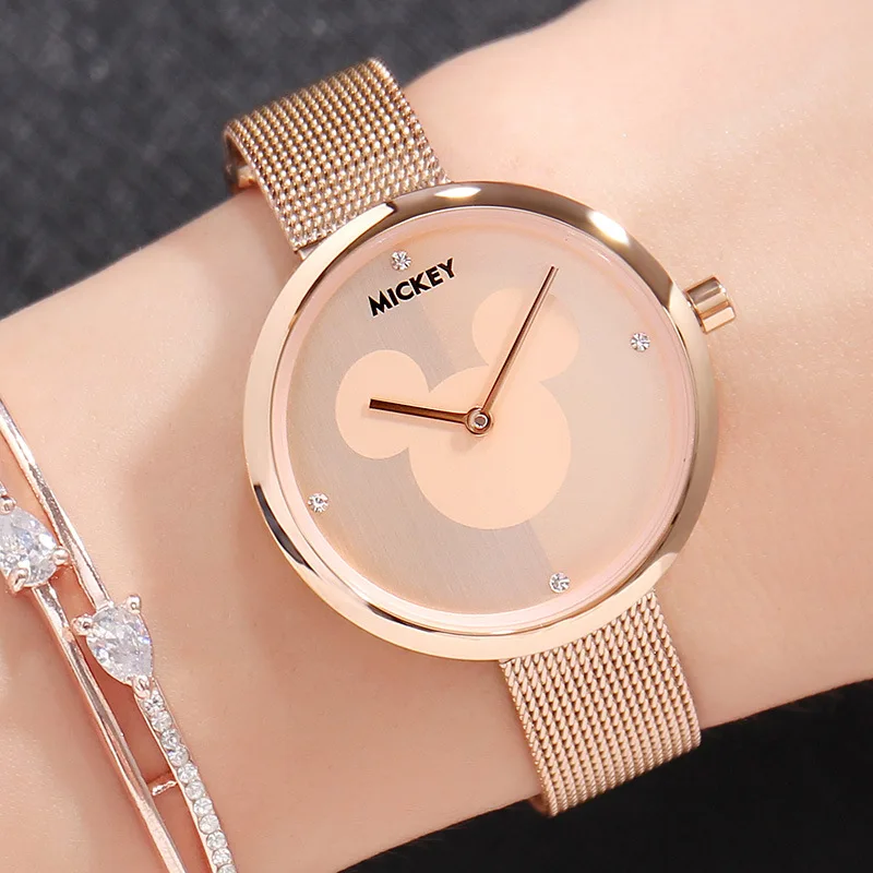 Disney Wrist Watch Luxury Women Stainless Steel Band Women Dress Watches Quartz-Watch Relogio Feminino New Mickey Clock MK-11156
Disney Wrist Watch Luxury Women Stainless Steel Band Women Dress Watches Quartz-Watch Relogio Feminino New Mickey Clock MK-11156