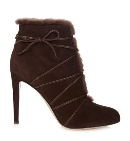 hot selling fur inside winter warm brown ankle boots peep toe lace-up high heel women booties fashion party shoes strappy shoes
hot selling fur inside winter warm brown ankle boots peep toe lace-up high heel women booties fashion party shoes strappy shoes