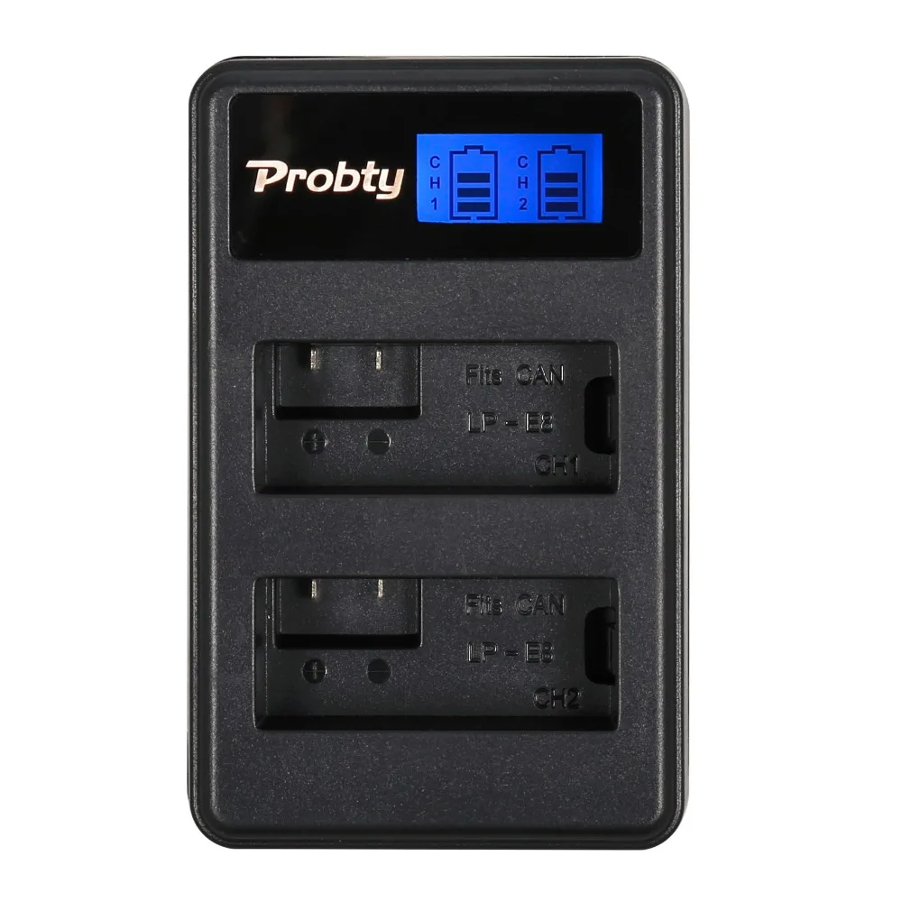 Probty LP E8 LPE8 ЖК дисплей Батарея Зарядное устройство для цифровой однообъективной
