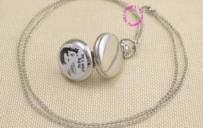 fashion love Elvis Presley Pocket Watch Necklace woman fob watches girl lady child antibrittle the king of rock n roll silver
fashion love Elvis Presley Pocket Watch Necklace woman fob watches girl lady child antibrittle the king of rock n roll silver