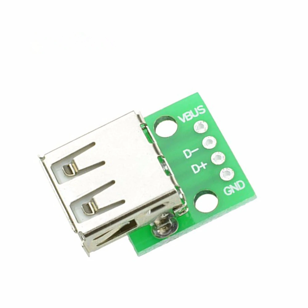 

10pcs Type A Female USB To DIP 2.54MM PCB Board Adapter Converter For Arduino Connector