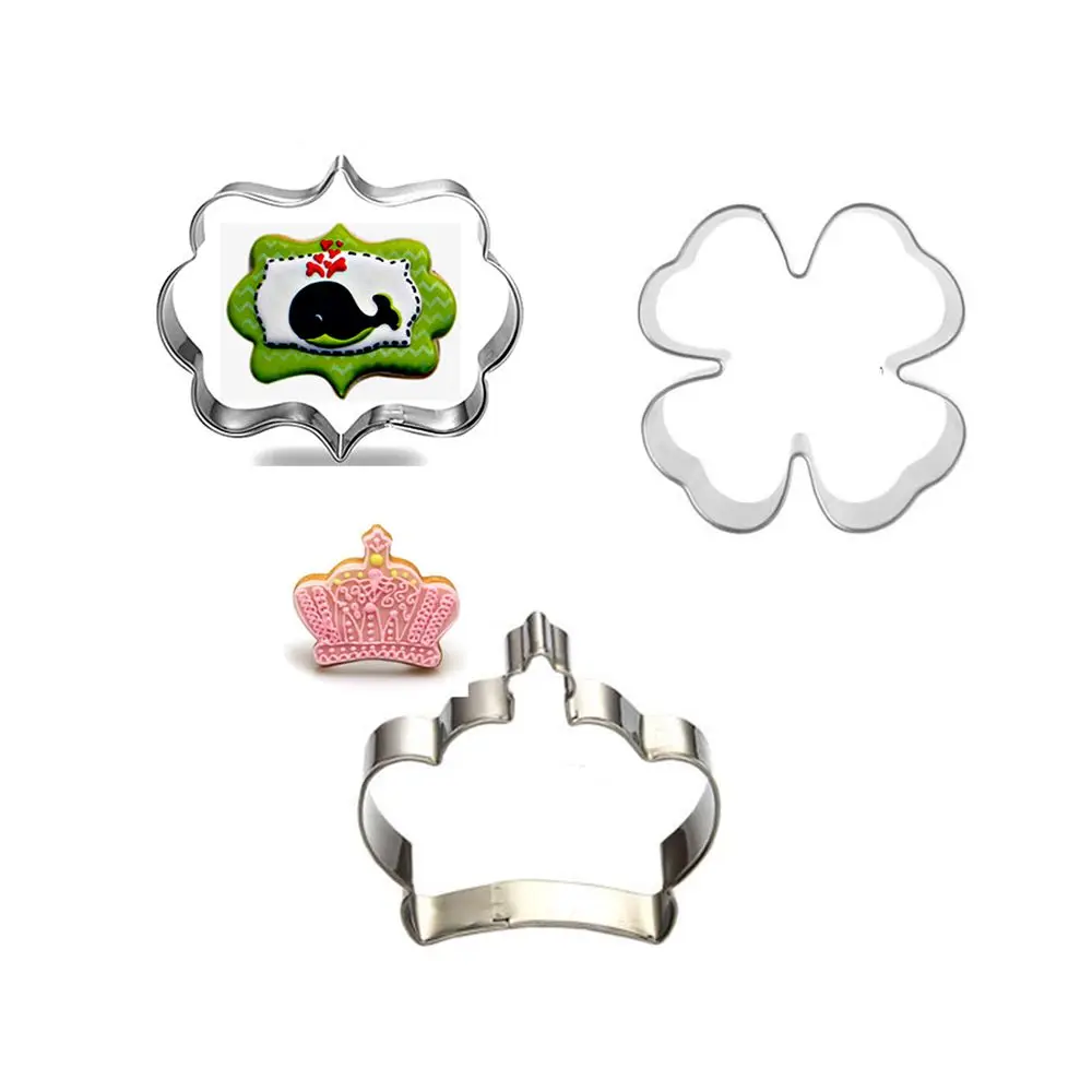 3pcs/set Crown Flower Photo Frame Molding Metal Cake Mold Fruit Vegetable Biscuit Cookie Cutter Tools Stainless Steel Printing
3pcs/set Crown Flower Photo Frame Molding Metal Cake Mold Fruit Vegetable Biscuit Cookie Cutter Tools Stainless Steel Printing