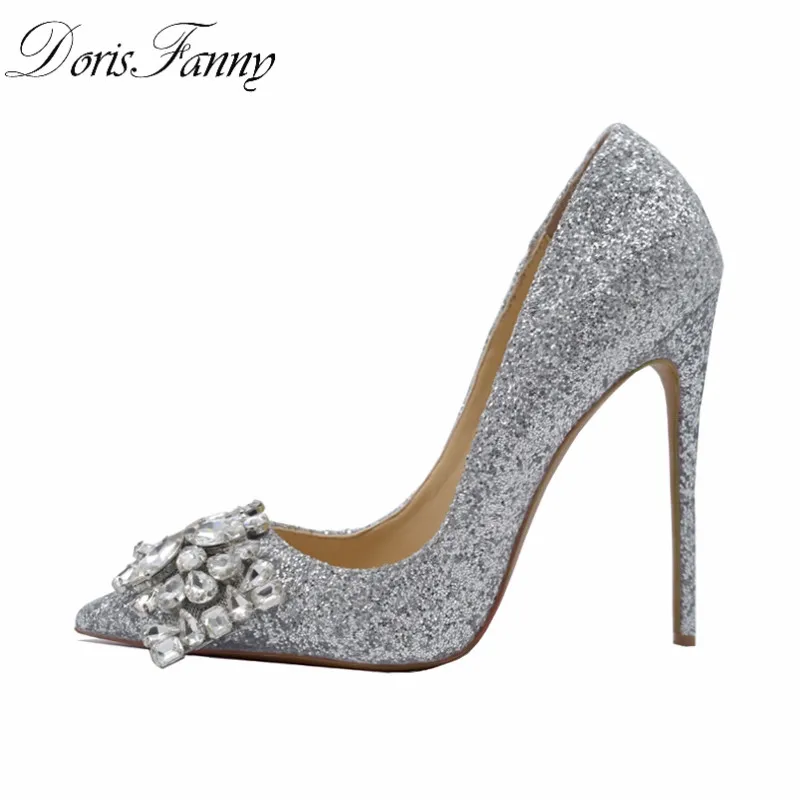 Doris Fanny New Arrival Silver Shoes Sexy Heels Large size Women shoes high heels Woman wedding Shoes Bride
Doris Fanny New Arrival Silver Shoes Sexy Heels Large size Women shoes high heels Woman wedding Shoes Bride