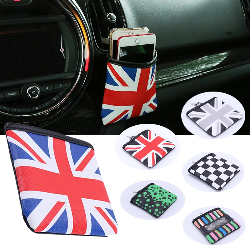 Union Jack Leather Car Auto Air Outlet Pouch Box Bag Organizer Cell Phone Pocket Storage Holder For Mini Cooper Countryman jcw
Union Jack Leather Car Auto Air Outlet Pouch Box Bag Organizer Cell Phone Pocket Storage Holder For Mini Cooper Countryman jcw