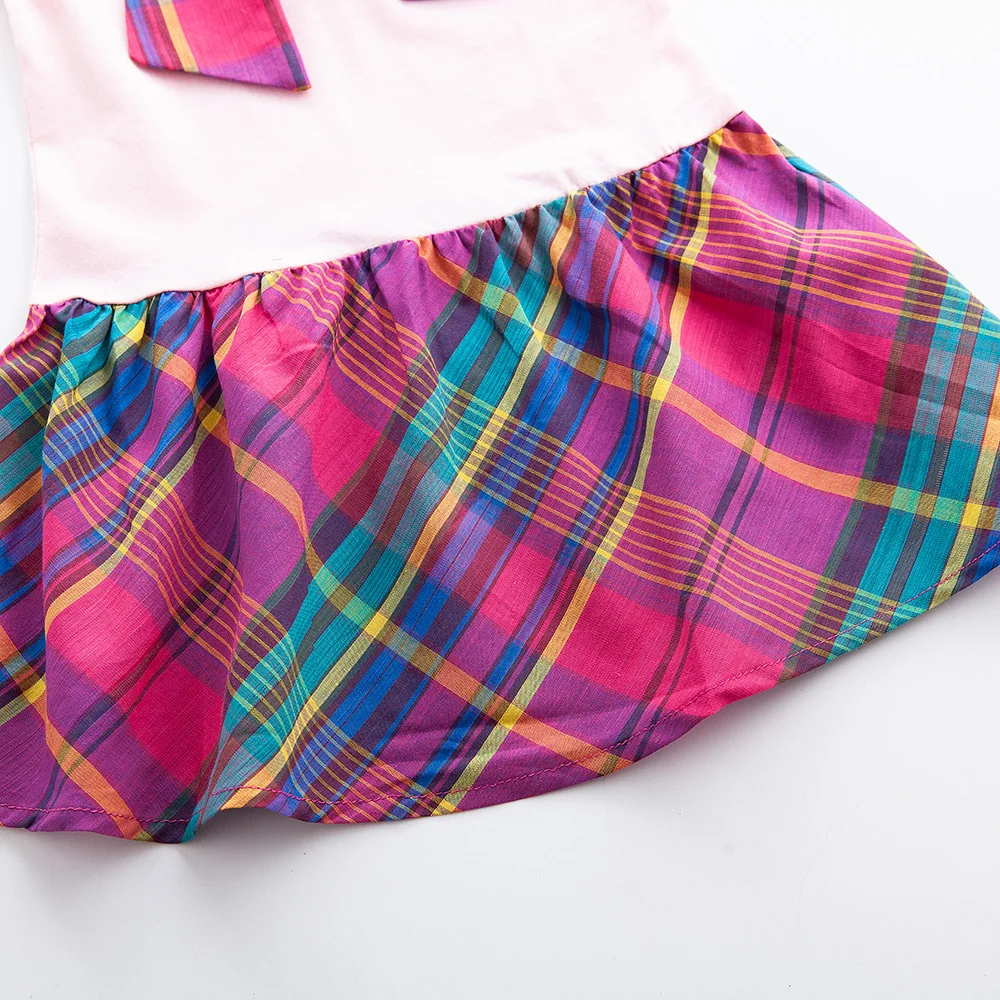 Girls short-sleeved plaid dress summer new cotton bow children's wear girls short-sleeved dress school wear dress for girl H5023
Girls short-sleeved plaid dress summer new cotton bow children's wear girls short-sleeved dress school wear dress for girl H5023