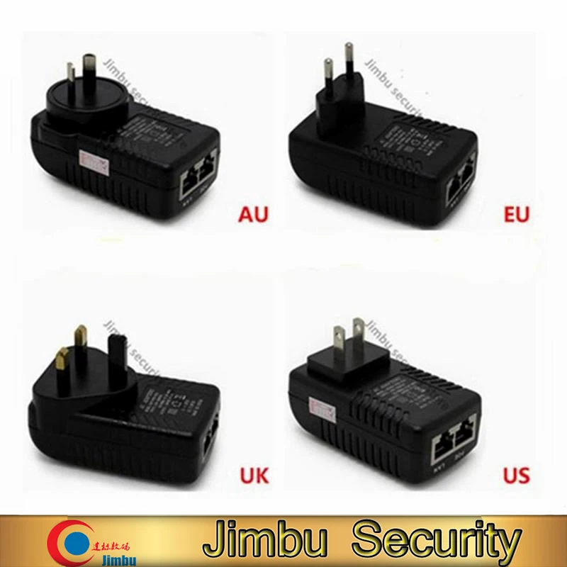Инжектор PoE IP камера DC48V 0.5A поддержка 10 м/100 Мбит/с Мощность сплиттер адаптер AC100 240V