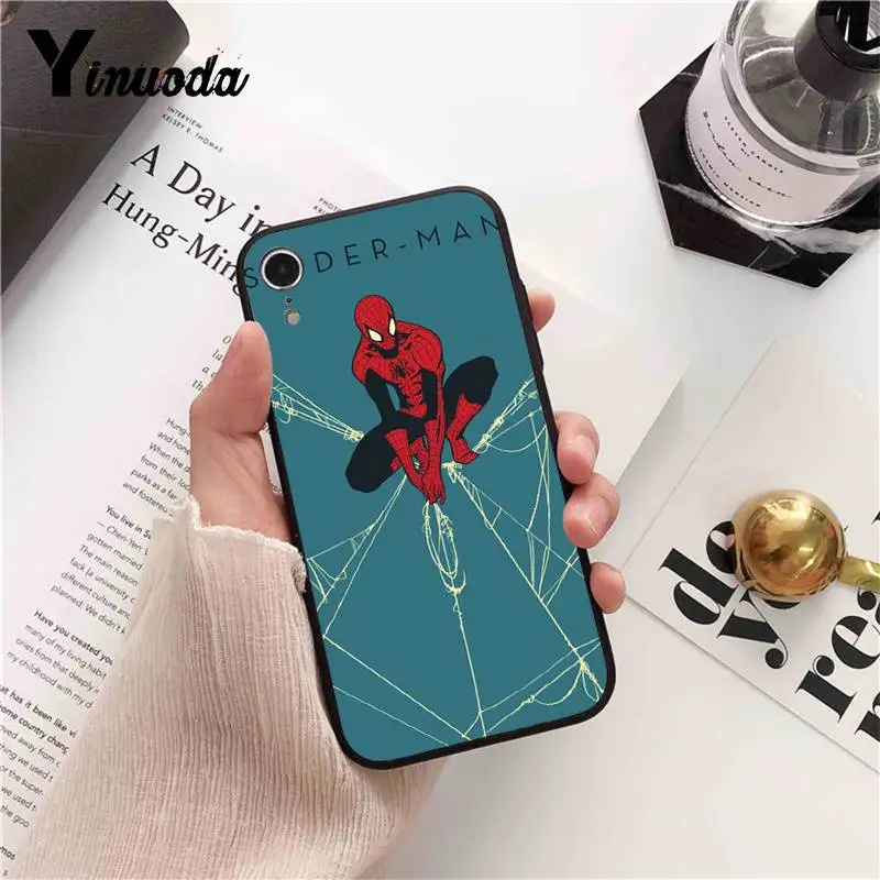 Чехол для телефона Yinuoda Marvel Comics с человеком-пауком iPhone 8 7 6 6S 6Plus X XS MAX 5 5S SE XR 11 pro max |