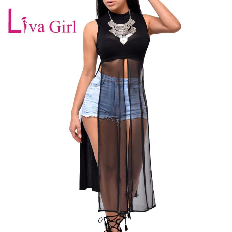 LIVA GIRL 2020 Summer Long Tanks Mesh Patchwork Sleeveless Crop Top Women Vest High Side Split Club Tank Tops For Mujer Camisole
LIVA GIRL 2020 Summer Long Tanks Mesh Patchwork Sleeveless Crop Top Women Vest High Side Split Club Tank Tops For Mujer Camisole