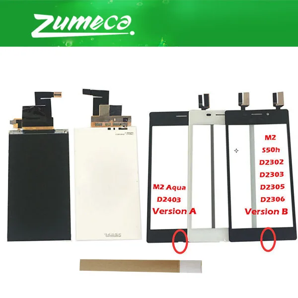 For Sony D2403 D2406 M2 Aqua/D2302 D2303 S50h Xperia M2 LCD Display +Touch Screen Digitizer White Black Color With Free Tape
For Sony D2403 D2406 M2 Aqua/D2302 D2303 S50h Xperia M2 LCD Display +Touch Screen Digitizer White Black Color With Free Tape