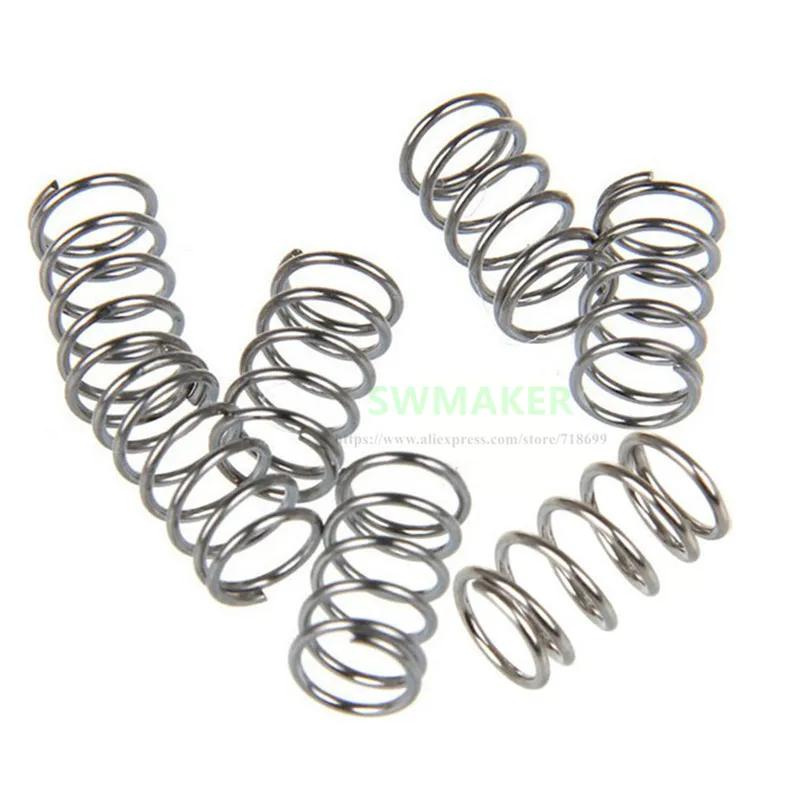 4pcs Ultimaker print Hot Bed Adjusting Springs platform leveling springs OD:5.7mm Height:10mm 3D printer parts high quality
4pcs Ultimaker print Hot Bed Adjusting Springs platform leveling springs OD:5.7mm Height:10mm 3D printer parts high quality
