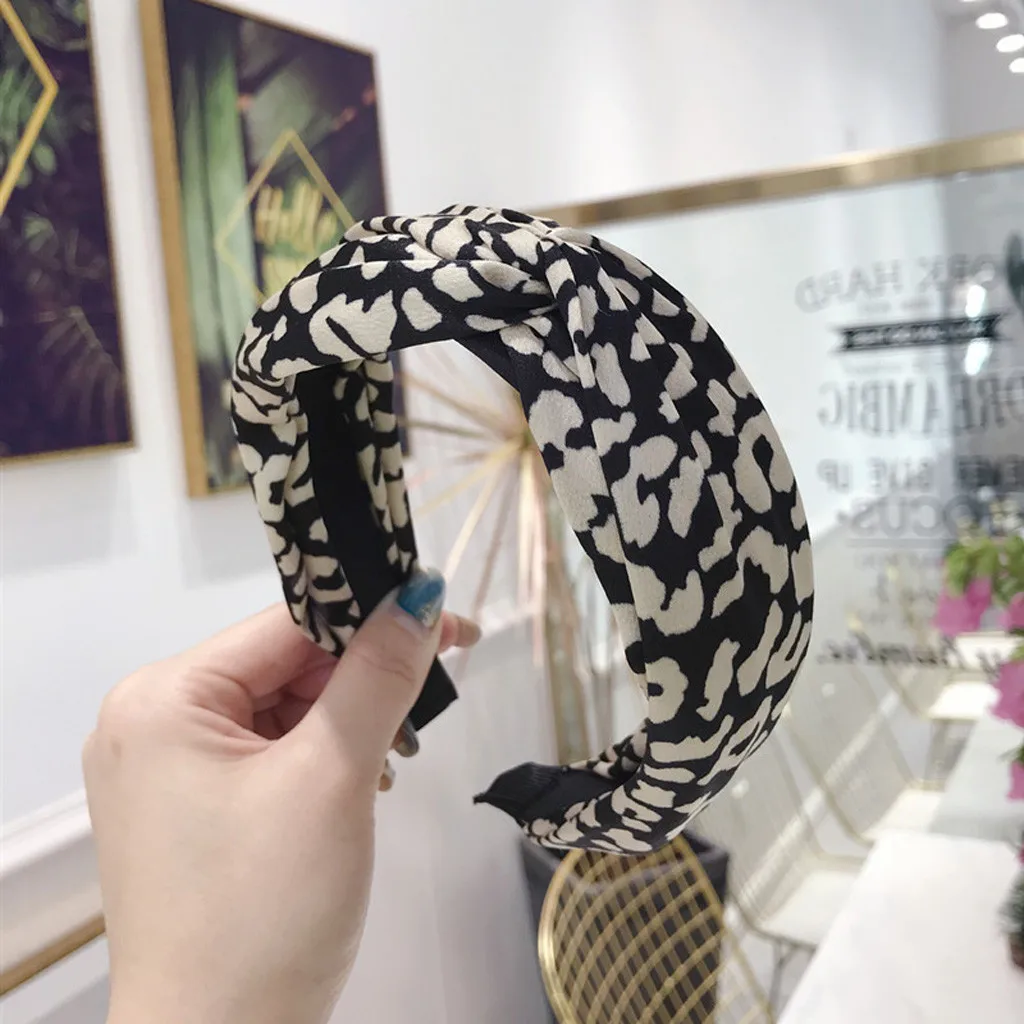 Аксессуары для волос женщин scrunchie Женская милая повязка ободок Топ узел модная