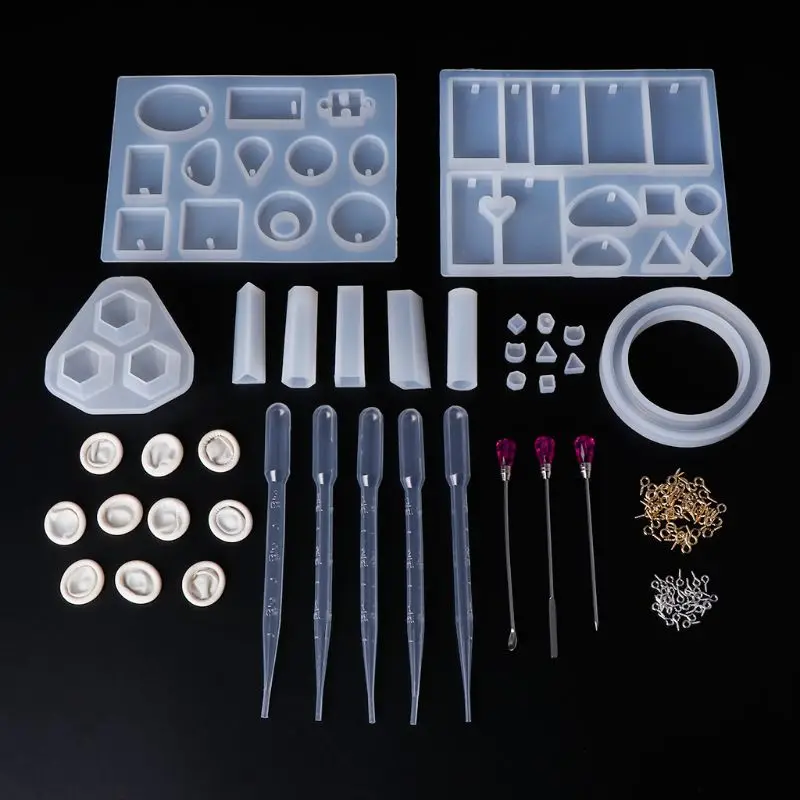 1 Set Silicone Mold Mix Stick Dropper Clasp DIY Jewelry Making Accessories Tools Molds Geometric Epoxy Resin Combination Crafts
1 Set Silicone Mold Mix Stick Dropper Clasp DIY Jewelry Making Accessories Tools Molds Geometric Epoxy Resin Combination Crafts