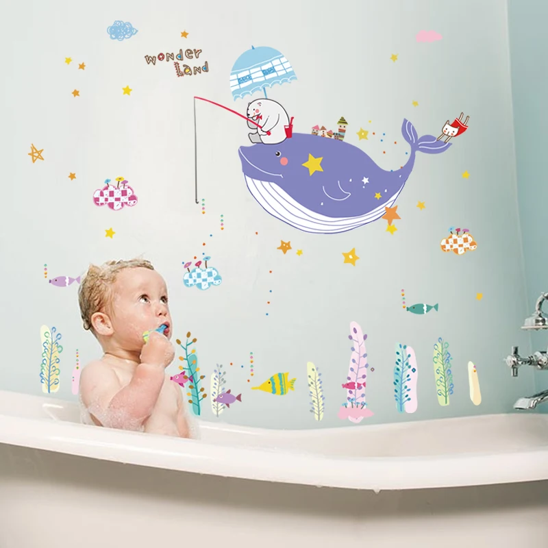 SK7022 Wonderful Sea World Whale Wall Art Window Bathroom Decoration Wall Stickers for Kids Room
SK7022 Wonderful Sea World Whale Wall Art Window Bathroom Decoration Wall Stickers for Kids Room