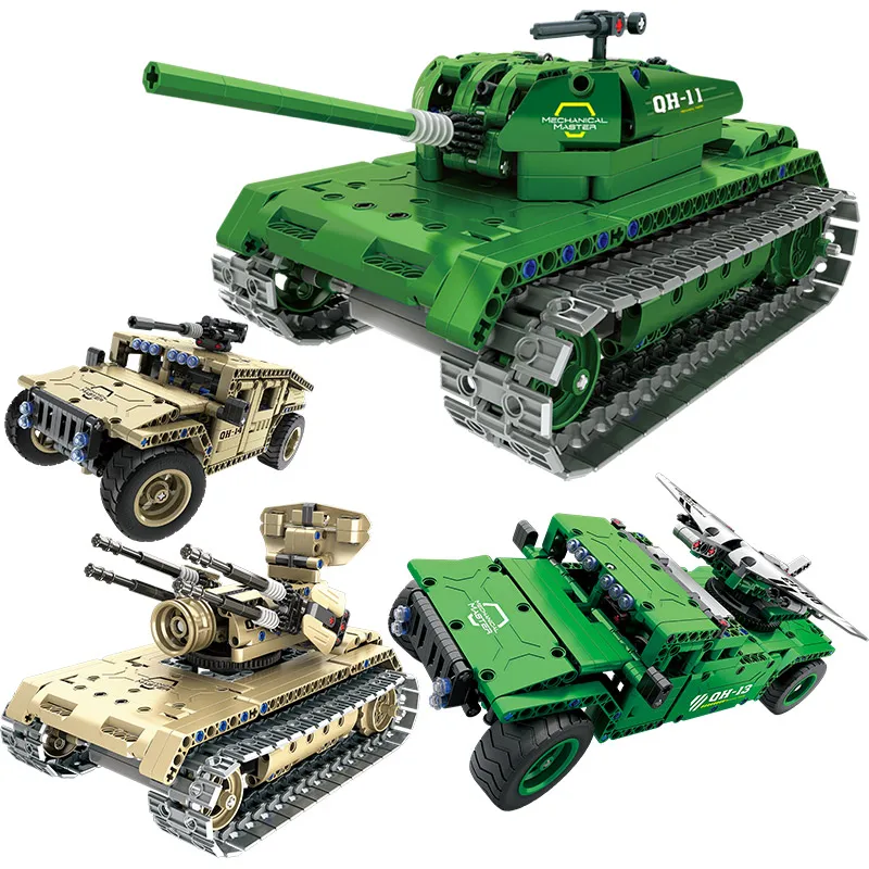 502PCS RC Vehicle SUV Building Blcoks High-tech WW2 Remote Control Battle Tank War Military Bricks Toys For Boys
502PCS RC Vehicle SUV Building Blcoks High-tech WW2 Remote Control Battle Tank War Military Bricks Toys For Boys