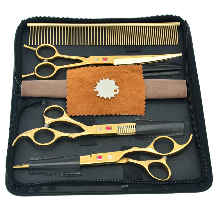 7" Stainless Steel Purple Dragon Dog Scissors Straight Shears Thinning Shear Curved Clipper Pet Tesoura Grooming Tijeras B0016B
7" Stainless Steel Purple Dragon Dog Scissors Straight Shears Thinning Shear Curved Clipper Pet Tesoura Grooming Tijeras B0016B