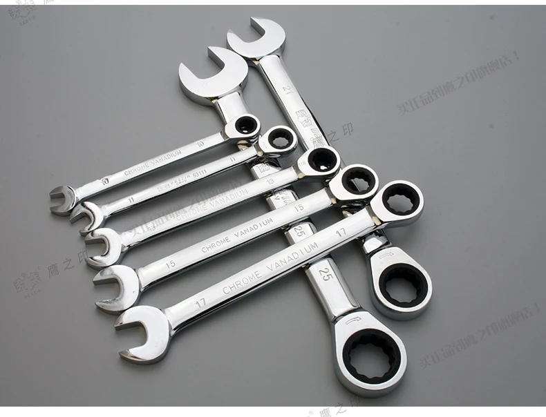 BESTIR taiwan tool highly chrome vanadium steel 72teeth metric combination wrenches 5.5mm-25mm machine | Инструменты