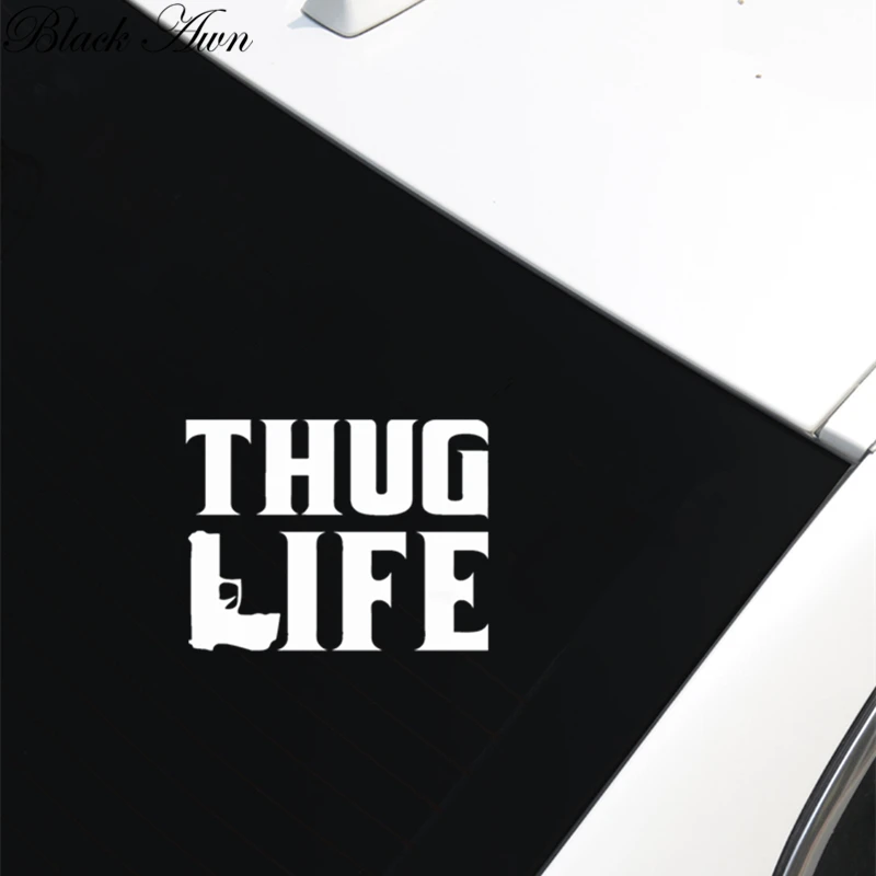Thug Life стикер Тупак Гангстер Забавный Хатер JDM Шакур автомобиль пистолет на окно