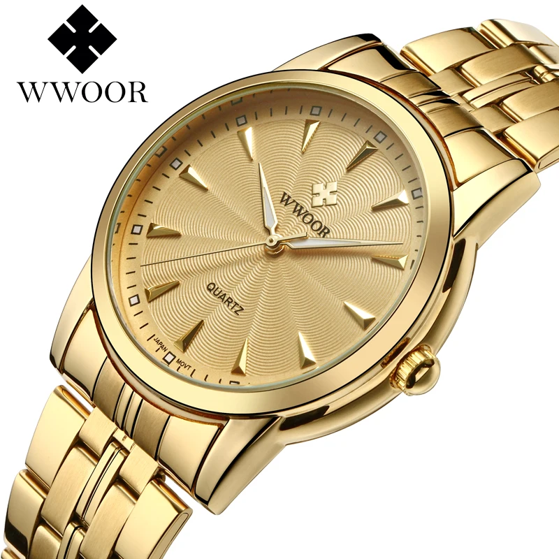 Top Brand Luxury Men Quartz Watch Stainless Steel Golden Men's Wristwatch WWOOR Waterproof Male Clocks Gift relogio masculino #a
Top Brand Luxury Men Quartz Watch Stainless Steel Golden Men's Wristwatch WWOOR Waterproof Male Clocks Gift relogio masculino #a