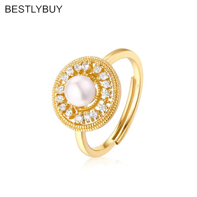 BESTLYBUY 2018 New Design Fashion Pearl Ring Natural Freshwater Pearl Retro Round Rings 925 Sterling Silver Jewelry For Women
BESTLYBUY 2018 New Design Fashion Pearl Ring Natural Freshwater Pearl Retro Round Rings 925 Sterling Silver Jewelry For Women