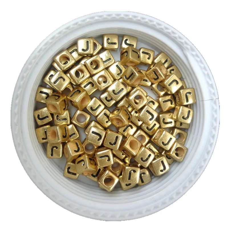 Wholesale 2750PCS/Lot 6*6MM Cube Single Letter Beads Black J Printing Gold Color Acrylic Plastic Alphabet Letters Beads
Wholesale 2750PCS/Lot 6*6MM Cube Single Letter Beads Black J Printing Gold Color Acrylic Plastic Alphabet Letters Beads