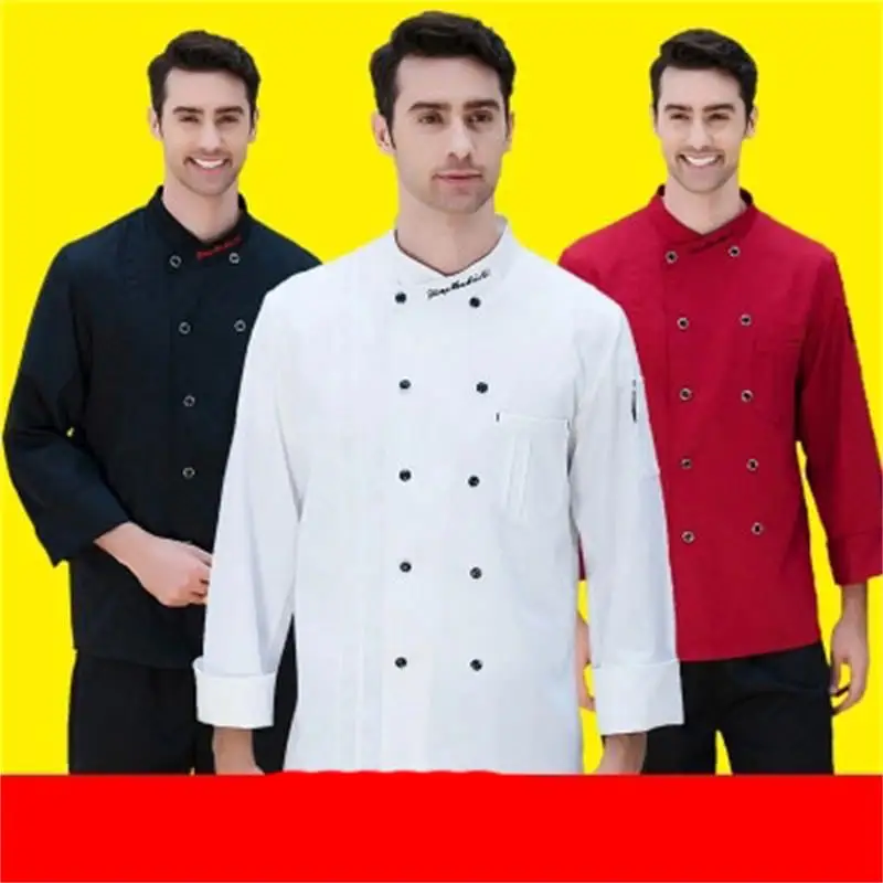 New 2018 High Quality Chef Uniforms Clothing Long&Short Sleeve Men Food Services Cooking Clothes 4-Color Uniform Chef Jackets
New 2018 High Quality Chef Uniforms Clothing Long&Short Sleeve Men Food Services Cooking Clothes 4-Color Uniform Chef Jackets