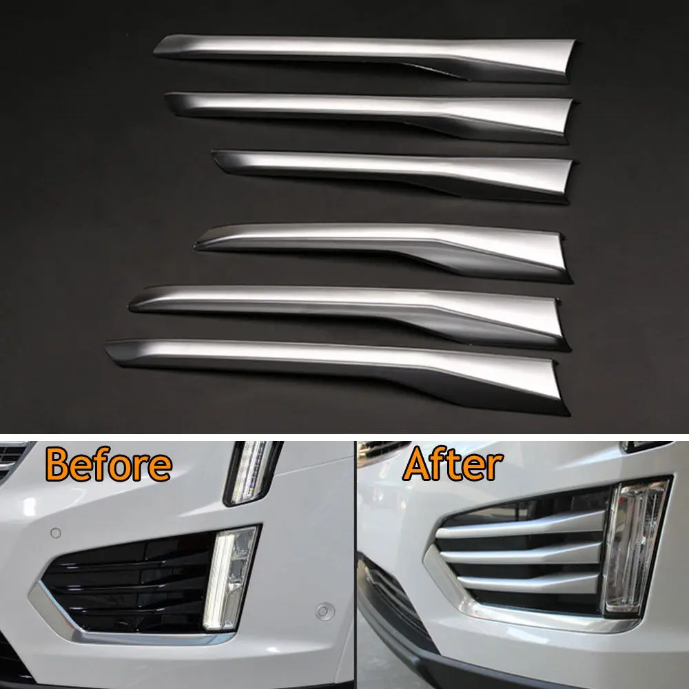 BBQ@FUKA 6Pcs Front Bumper Fog Light Cover Molding Strip Trims Matte Silver Car Styling For Cadillac XT5 2016 2017
BBQ@FUKA 6Pcs Front Bumper Fog Light Cover Molding Strip Trims Matte Silver Car Styling For Cadillac XT5 2016 2017
