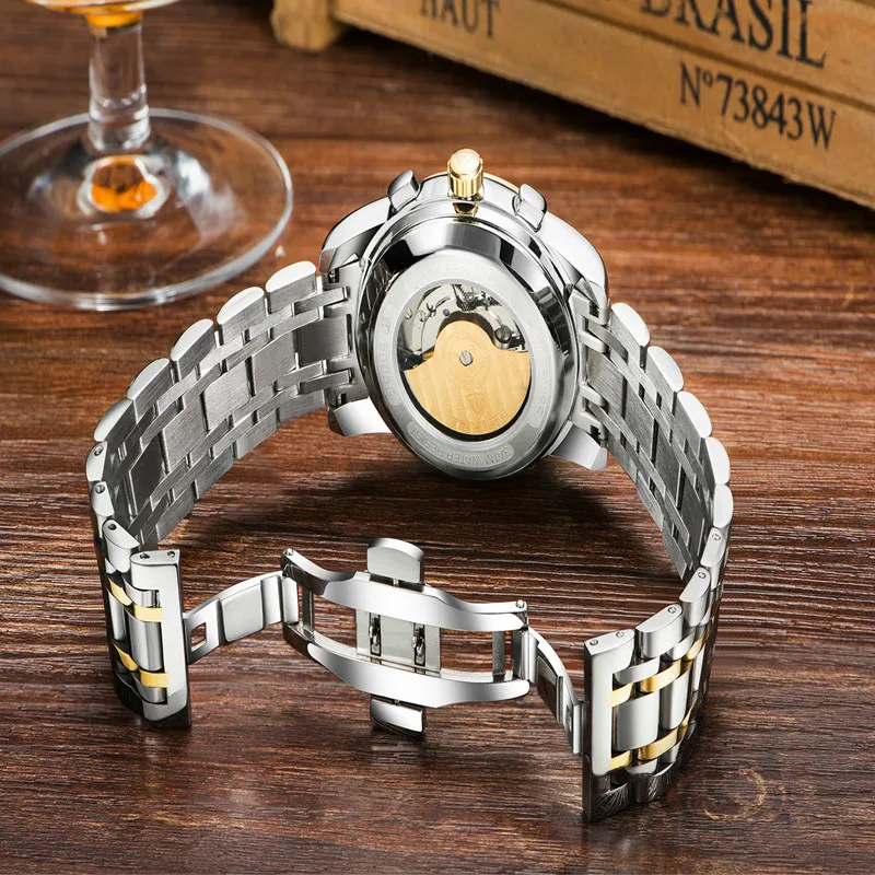 TEVISE Gold Men Mechanical Watches Waterproof Men's Business Automatic Watch Luxury Stainless Steel Man Wristwatch For Men 2020
TEVISE Gold Men Mechanical Watches Waterproof Men's Business Automatic Watch Luxury Stainless Steel Man Wristwatch For Men 2020