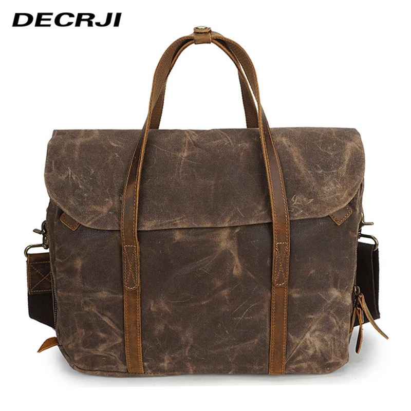 DECRJI Vintage Crazy Horse Leather Men Handbag Shoulder Bag Men Briefcase Bags Large Capacity Male Messenger Bag High Quality
DECRJI Vintage Crazy Horse Leather Men Handbag Shoulder Bag Men Briefcase Bags Large Capacity Male Messenger Bag High Quality