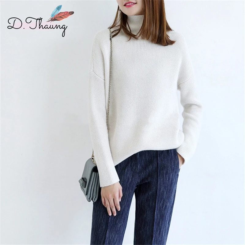 Knit Sweater Women Spring Autumn 2019 New High Collar Mid-Long Thick Female Pullover Quality Ladies Sweater Tops Qw016
Knit Sweater Women Spring Autumn 2019 New High Collar Mid-Long Thick Female Pullover Quality Ladies Sweater Tops Qw016
