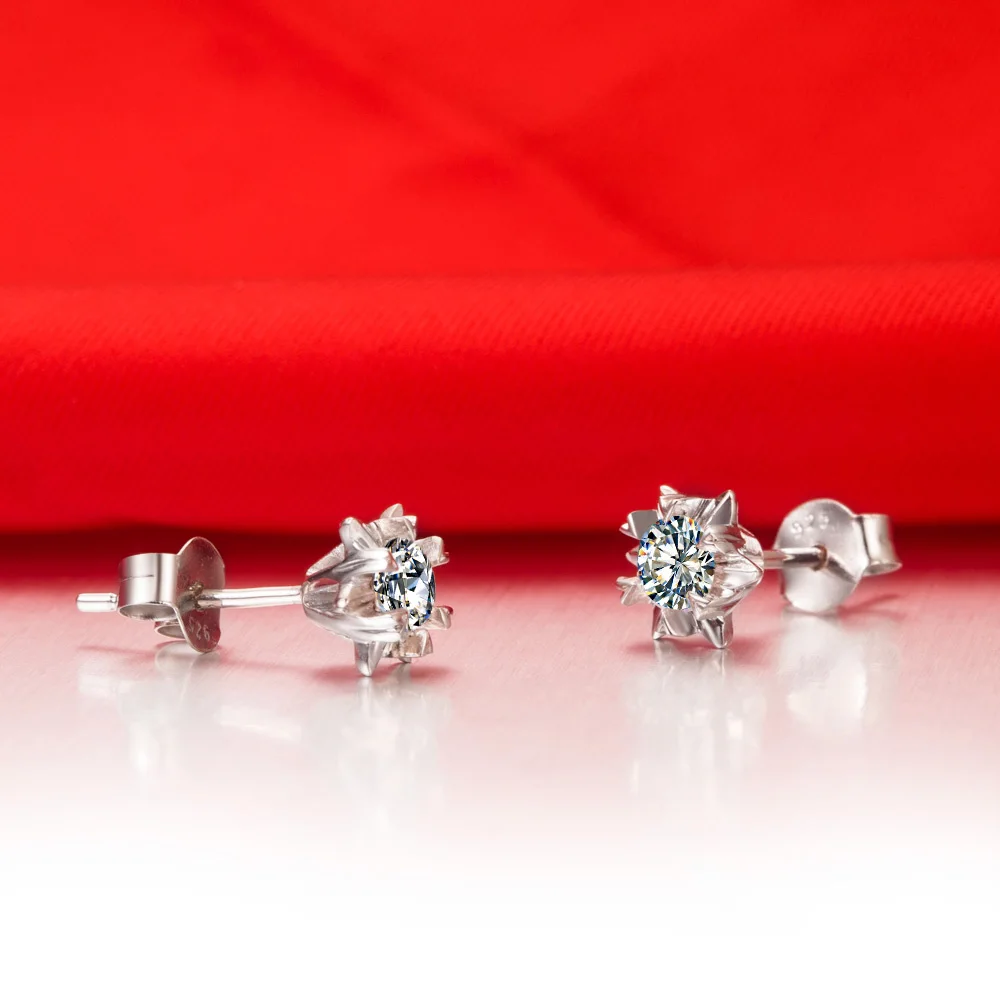 1CT/Piece Amazing Diamond Earrings Snowflake Genuine White Gold Earrings Au750 Push Back Woman Wedding Moissanite Earrings Stud
1CT/Piece Amazing Diamond Earrings Snowflake Genuine White Gold Earrings Au750 Push Back Woman Wedding Moissanite Earrings Stud