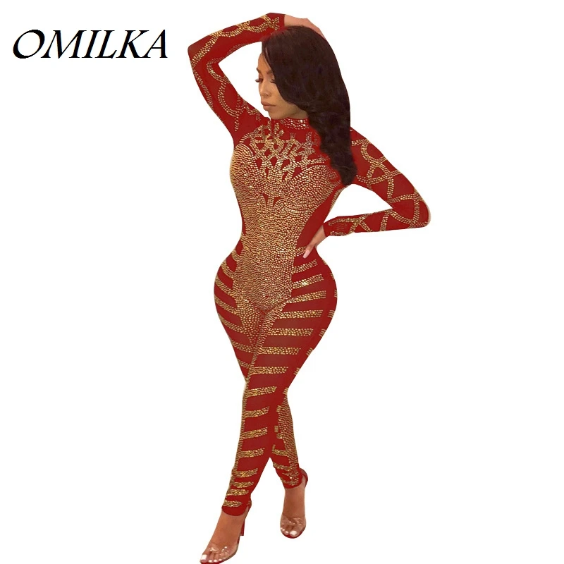 OMILKA 2018 Autumn Winter Women Long Sleeve Stand Neck Diamonds Bodycon Rompers and Jumpsuits Sexy Black Red Blue Party Overalls
OMILKA 2018 Autumn Winter Women Long Sleeve Stand Neck Diamonds Bodycon Rompers and Jumpsuits Sexy Black Red Blue Party Overalls