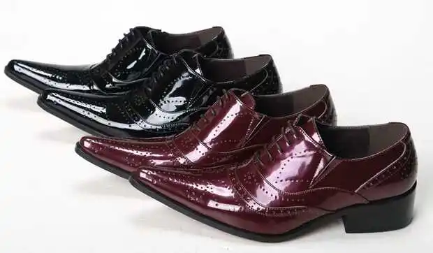 Black Red Wedding Dress Shoes Rock Punk Fashion Genuine Leather Business Style Nightclub Shoes Social Sapatos Plus Size 46
Black Red Wedding Dress Shoes Rock Punk Fashion Genuine Leather Business Style Nightclub Shoes Social Sapatos Plus Size 46