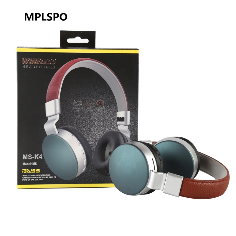 MPLSBO MSK4 Built-in MP3 FM Premium Bluetooth Headphones Wireless On Ear Headphone bass stereo Headset With Microphone for phone
MPLSBO MSK4 Built-in MP3 FM Premium Bluetooth Headphones Wireless On Ear Headphone bass stereo Headset With Microphone for phone