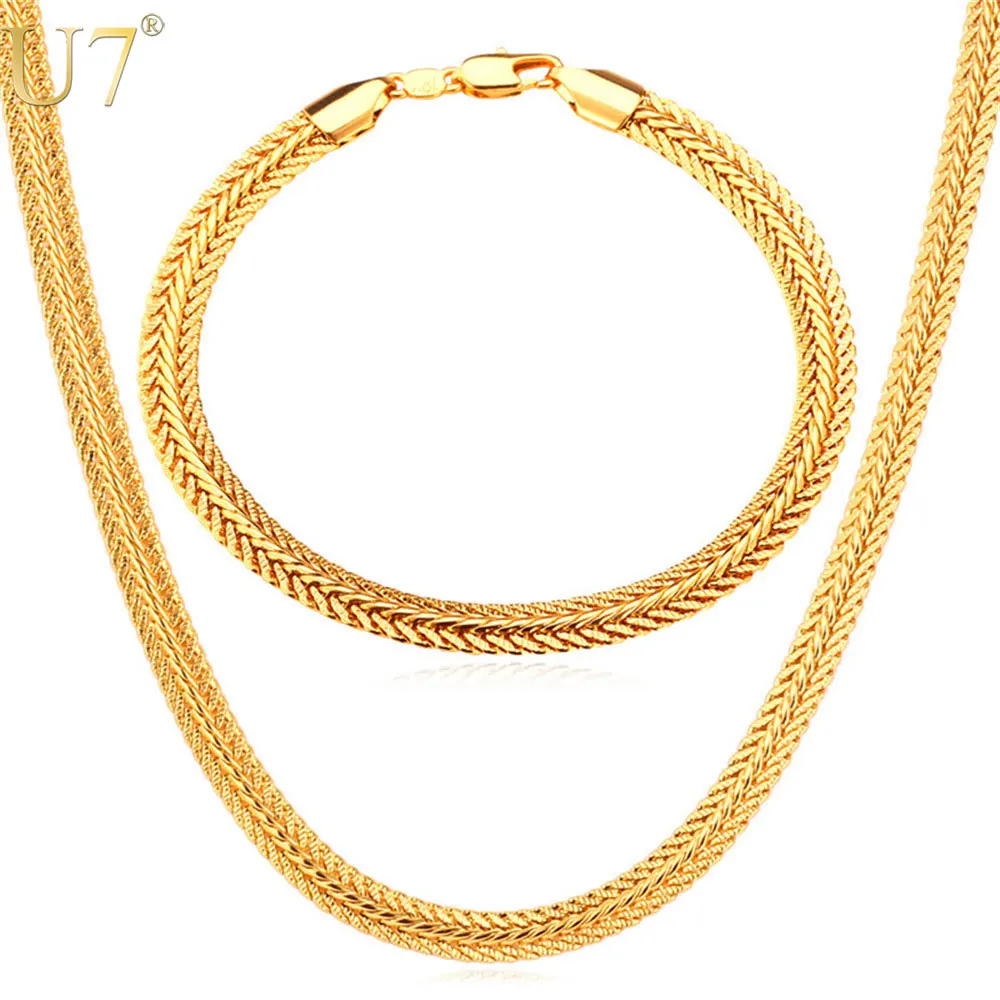 U7 Men Chain Necklace Set Wholesale Trendy Rose Gold/Gold Color 6MM Foxtail Rapper Chain Necklace Bracelet Jewelry Set S508
U7 Men Chain Necklace Set Wholesale Trendy Rose Gold/Gold Color 6MM Foxtail Rapper Chain Necklace Bracelet Jewelry Set S508