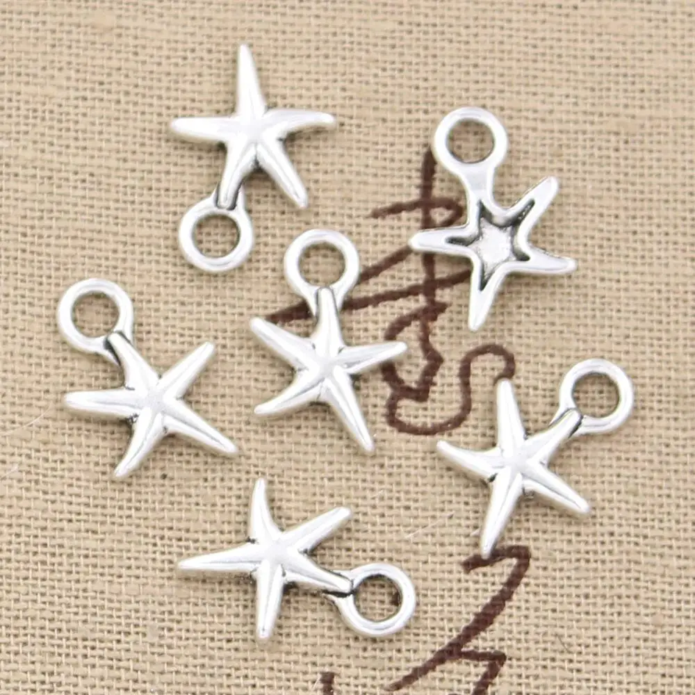 40pcs Charms Starfish 17x11mm Antique Silver Color Plated Pendants Making DIY Handmade Tibetan Silver Color Jewelry
40pcs Charms Starfish 17x11mm Antique Silver Color Plated Pendants Making DIY Handmade Tibetan Silver Color Jewelry